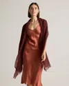 Quince Women's Featherweight Cashmere Wrap In Brown