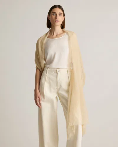 Quince Women's Featherweight Cashmere Wrap In Natural