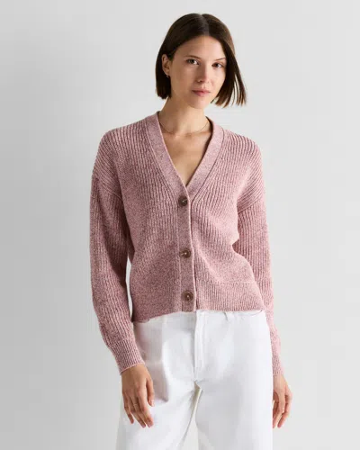 Quince Women's Fisherman Boxy Cropped Cardigan Sweater