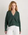 Quince Women's Fisherman Boxy Cropped Cardigan Sweater