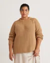 Quince Women's Fisherman Crew Sweater In Camel