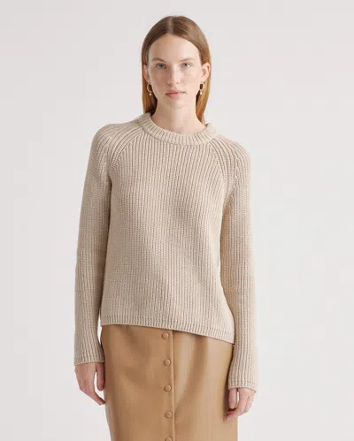 Quince Women's Fisherman Crew Sweater In Cement Marl | ModeSens