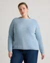 Quince Women's Fisherman Crew Sweater In Sky Blue