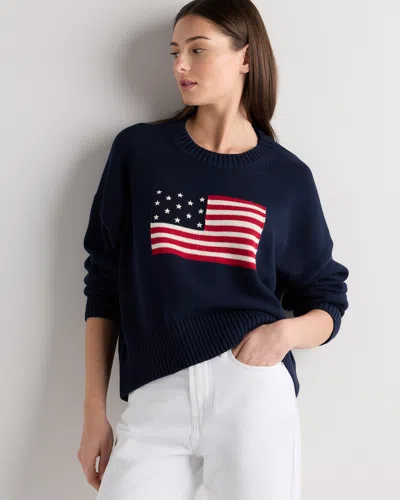 Quince Women's Flag Sweater In Blue