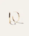 Quince Women's Flat Hoop Earrings In Gold Vermeil