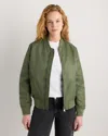 Quince Women's Flight Nylon Bomber Jacket In Green