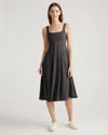 Quince Women's Flowknit Breeze Fit & Flare Dress In Black