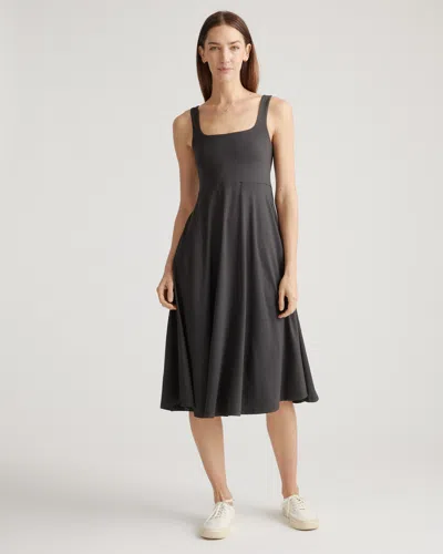 Quince Women's Flowknit Breeze Fit & Flare Dress In Black