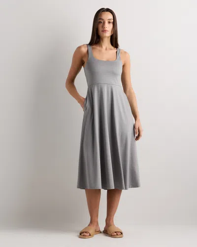Quince Women's Flowknit Breeze Fit & Flare Dress In Gray