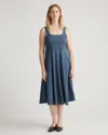 Quince Women's Flowknit Breeze Fit & Flare Dress In Navy