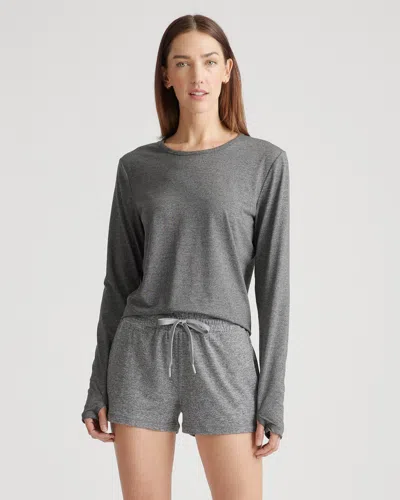 Quince Women's Flowknit Breeze Long Sleeve Top In Charcoal