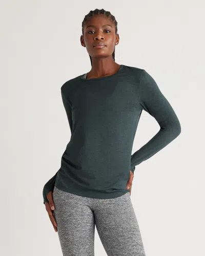Quince Women's Flowknit Breeze Long Sleeve Top In Heather Green