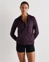 Quince Women's Flowknit Full Zip Hoodie In Purple