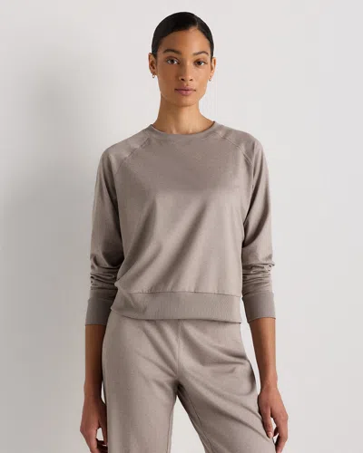 Quince Women's Flowknit Pullover Crew Neck Alpaca Sweater In White