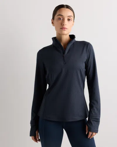 Quince Women's Flowknit Quarter-zip Pullover