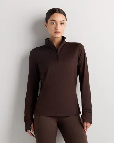 Quince Women's Flowknit Quarter-zip Pullover