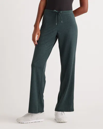 Quince Women's Flowknit Wide Leg Pants In Heather Green