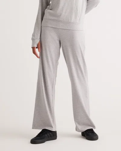 Quince Women's Flowknit Wide Leg Pants In Heather Pale Grey