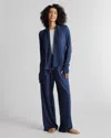 Quince Women's French Terry Modal Cardigan Sweater In Navy