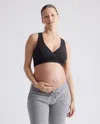 Quince Women's French Terry Modal Maternity & Nursing Sleep Bra 2-pack In Black