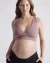 Quince Women's French Terry Modal Maternity & Nursing Sleep Bra 2-pack In Twilight