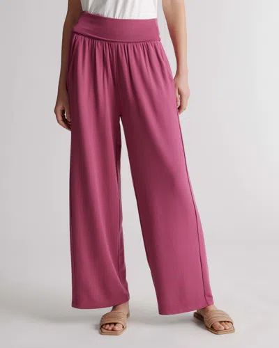 Quince Women's French Terry Modal Wide Leg Pants In Rose