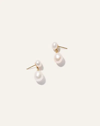 Quince Women's Freshwater Cultured Baroque Pearl Drop Earrings In Gold Vermeil