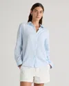QUINCE WOMEN'S GAUZE LONG SLEEVE SHIRT
