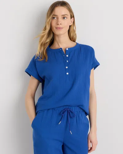 Quince Women's Gauze Roll Sleeve Shirt