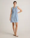 Quince Women's Gauze Sleeveless Swing Dress In Ocean Breeze