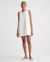 Quince Women's Gauze Sleeveless Swing Dress In White
