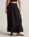 QUINCE WOMEN'S GAUZE SMOCKED MAXI SKIRT