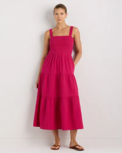 Quince Women's Gauze Smocked Sleeveless Maxi Dress