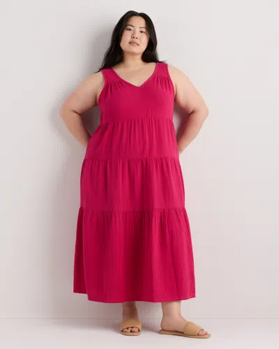 Quince Women's Gauze Tiered Maxi Dress