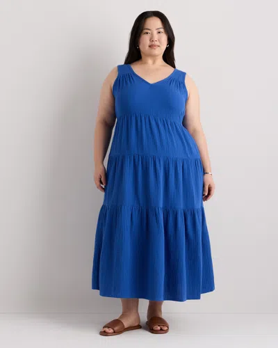 Quince Women's Gauze Tiered Maxi Dress