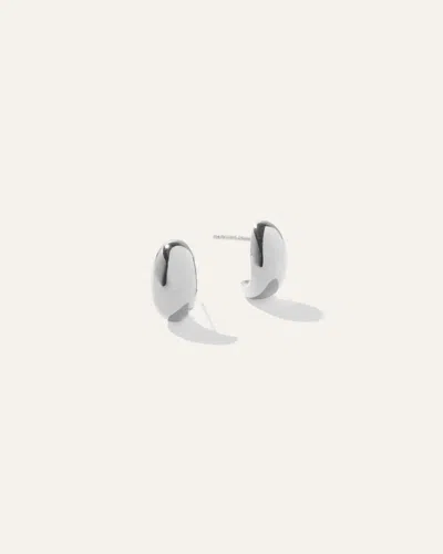 Quince Women's Globe Huggie Hoop Earrings In Sterling Silver