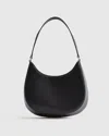 Quince Women's Italian Abrasivato Leather Shoulder Bag In Black