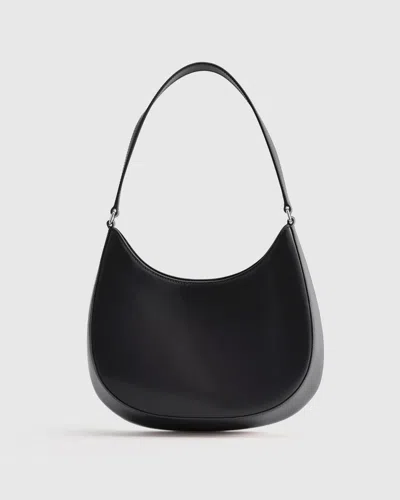 Quince Women's Italian Abrasivato Leather Shoulder Bag In Black