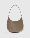 Quince Women's Italian Abrasivato Leather Shoulder Bag In Taupe