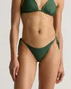 Quince Women's Italian Adjustable Side-tie Bikini Bottom In Palm