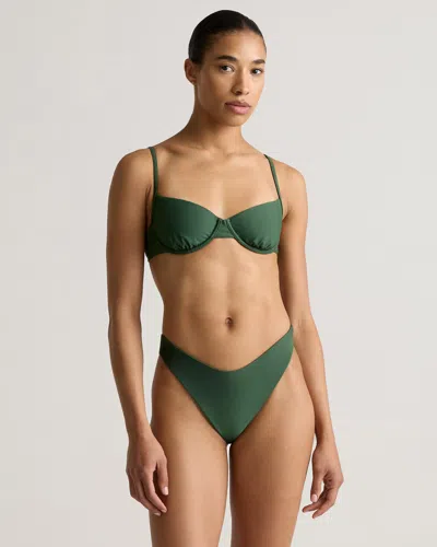 Quince Women's Italian Demi Bikini Top In Palm