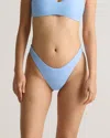 Quince Women's Italian High-leg Bikini Bottom In Clear Blue Sky
