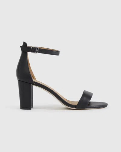 Quince Women's Italian Leather 65mm Block Heel In Black