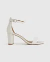 Quince Women's Italian Leather 65mm Block Heel In Bone