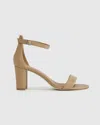 Quince Women's Italian Leather 65mm Block Heel In Cashew