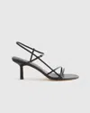 QUINCE WOMEN'S ITALIAN LEATHER 70MM STRAPPY HEEL