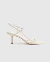 Quince Women's Italian Leather 70mm Strappy Heel In Bone