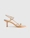 Quince Women's Italian Leather 70mm Strappy Heel In Cashew