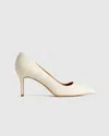 Quince Women's Italian Leather 75mm Pointy Toe Pump In Bone