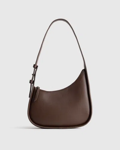 Quince Women's Italian Leather Asymmetrical Shoulder Bag In Brown